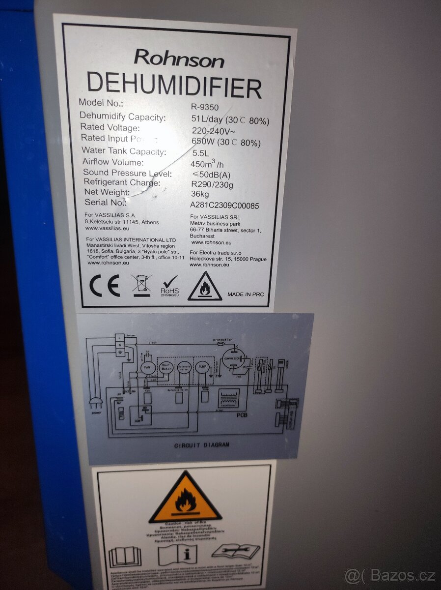 Odvlhčovač Rohnson R-9350 - 3