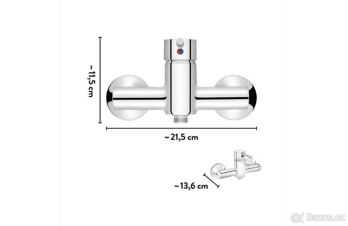 Koupelnová, sprchová, páková baterie - chrom - 3