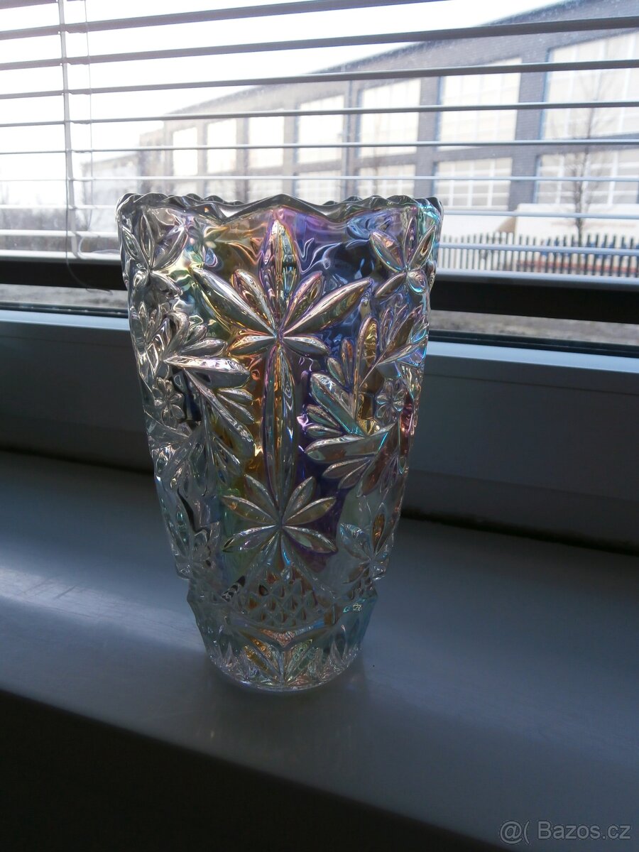LUXUSNÍ VÁZA KOVOVÝ LESK. - 3