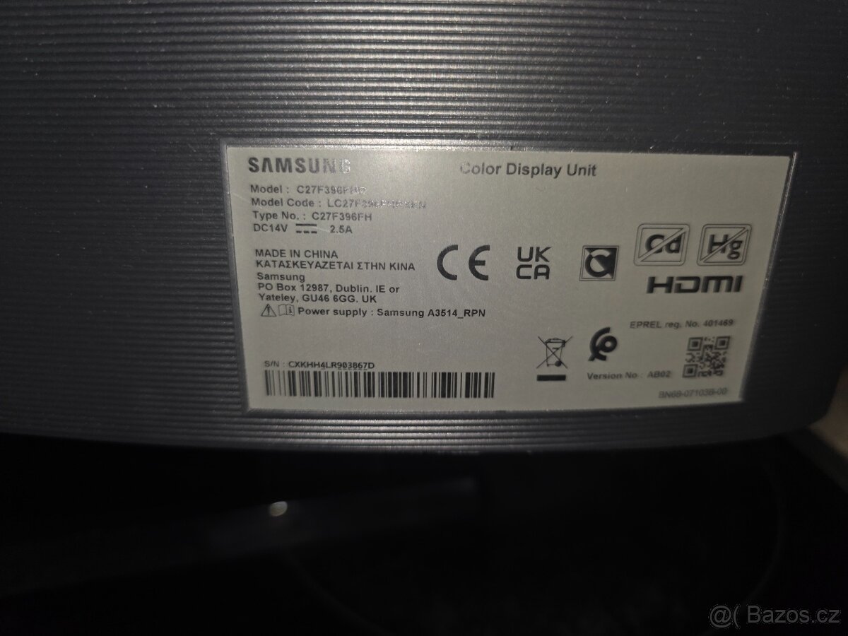 SAMSUNG CURVED C 27F396F - 3