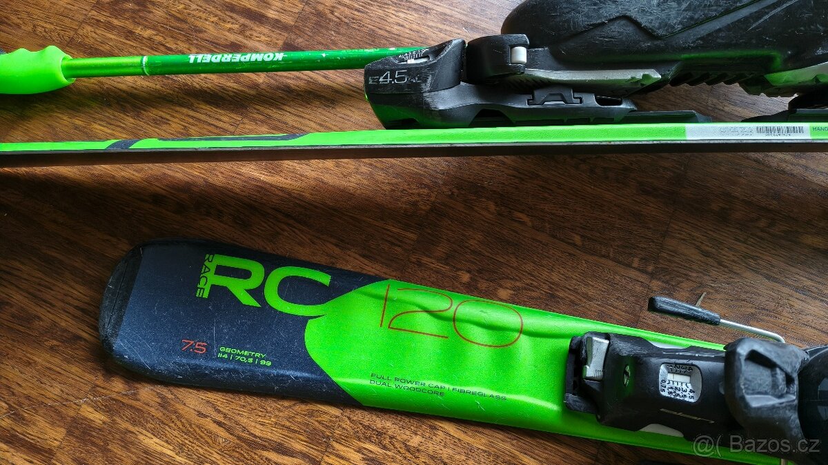 Set dětské lyže ELAN RC 120, lyžáky Technica 3, hůlky - 3