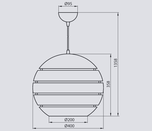 Brilum Verano 40 designové závěsné svítidlo stříbrná AL - 3