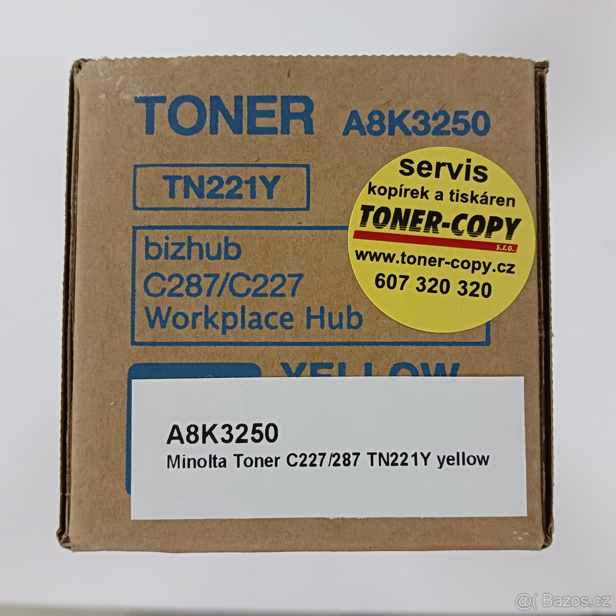 Toner Konica Minolta A8K TN221 - černý, žlutý, purpurový - 3