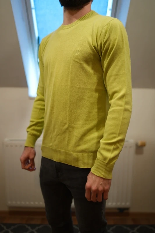 Pánský tenký zelený svetr - 3