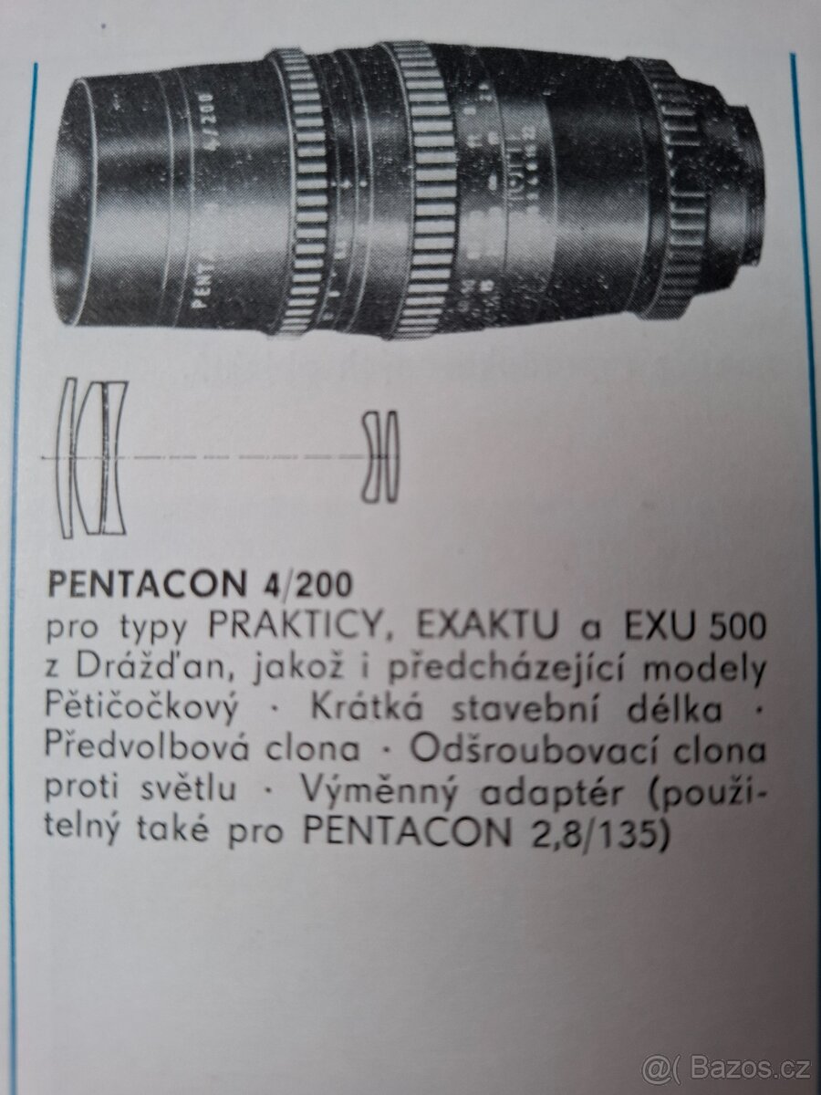 Objektiv Pentacon 4/200 - 3