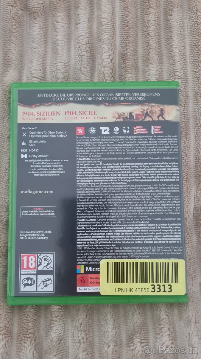 Mafia The old country xbox X - 3