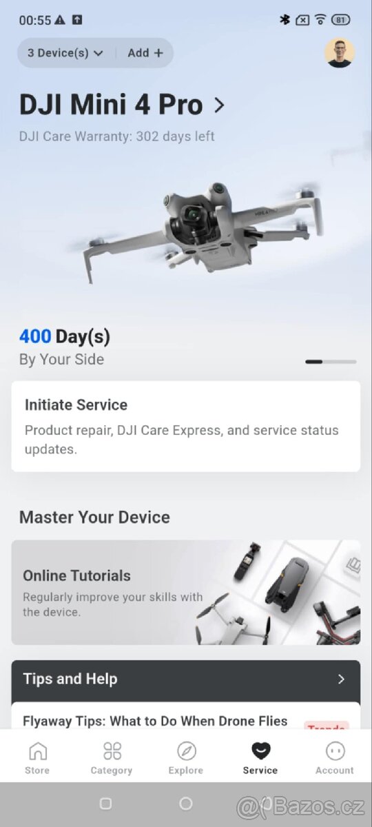DJI Mini 4 Pro + Záruka DJI Care létáno jen 17 h - 3