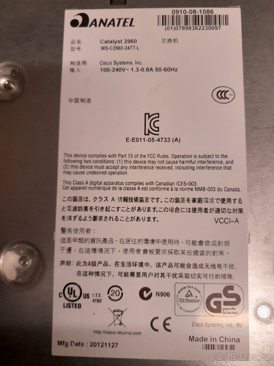 Switch Catalyst 2960 WS-C2960-24TT-L - 3