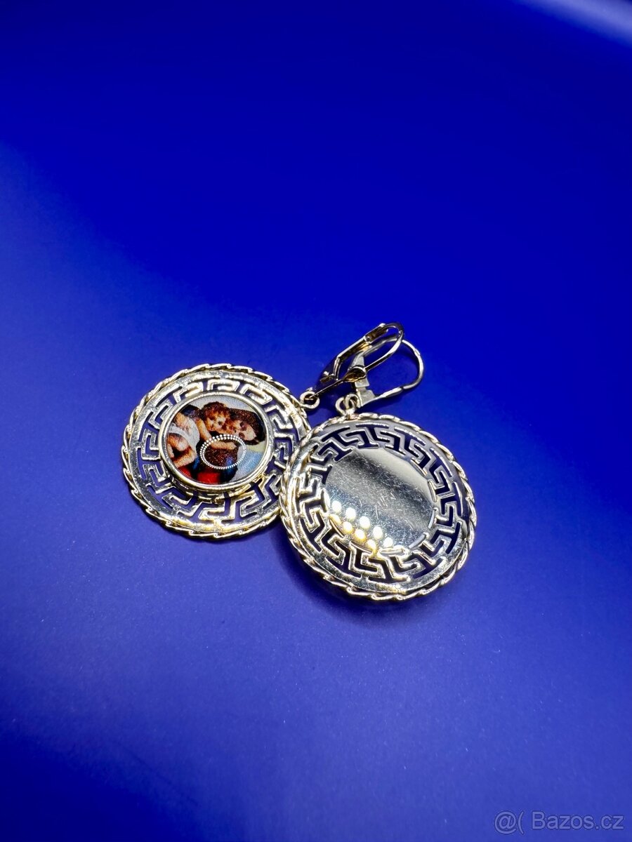 zlaté náušnice - visací, 14 karátů - 3