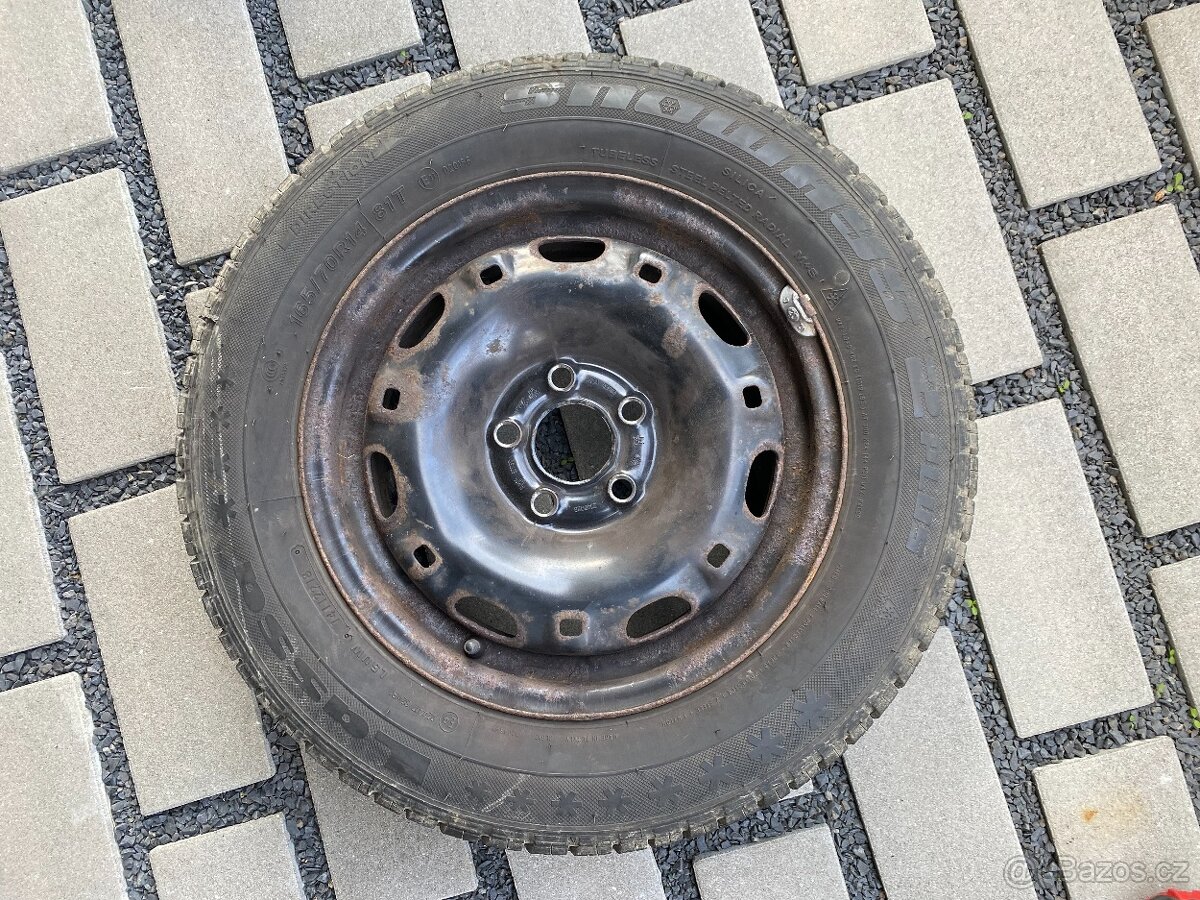 org. zimní kola Škoda Fabia R14, pneumatiky 165/70 R14 - 3
