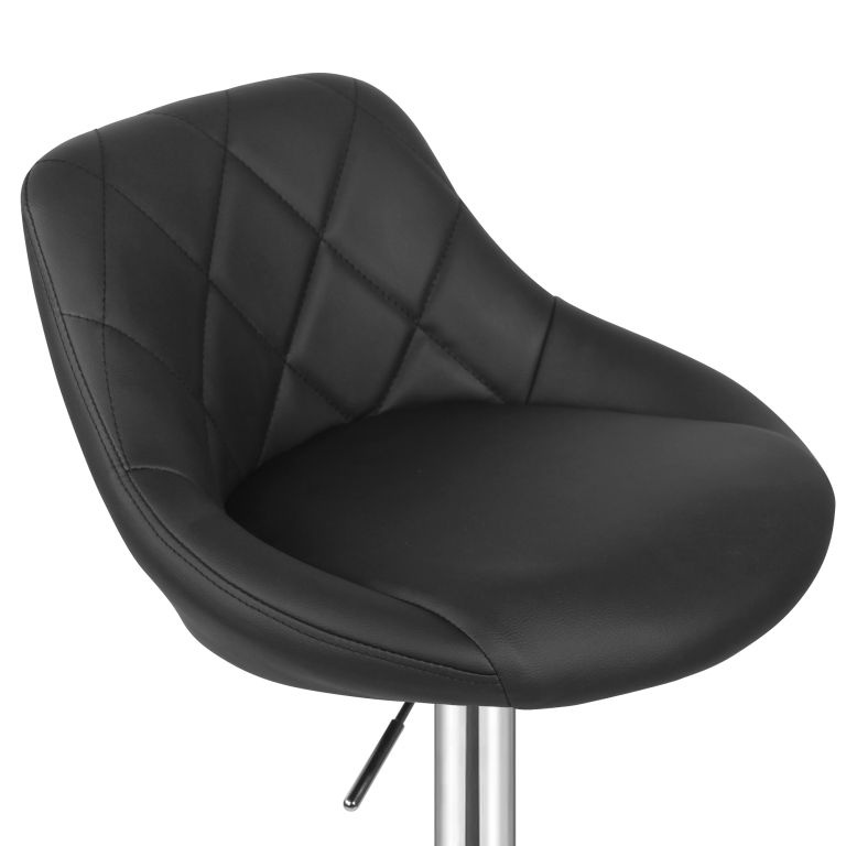 Barová židle 2ks, bez područky, černá - 3