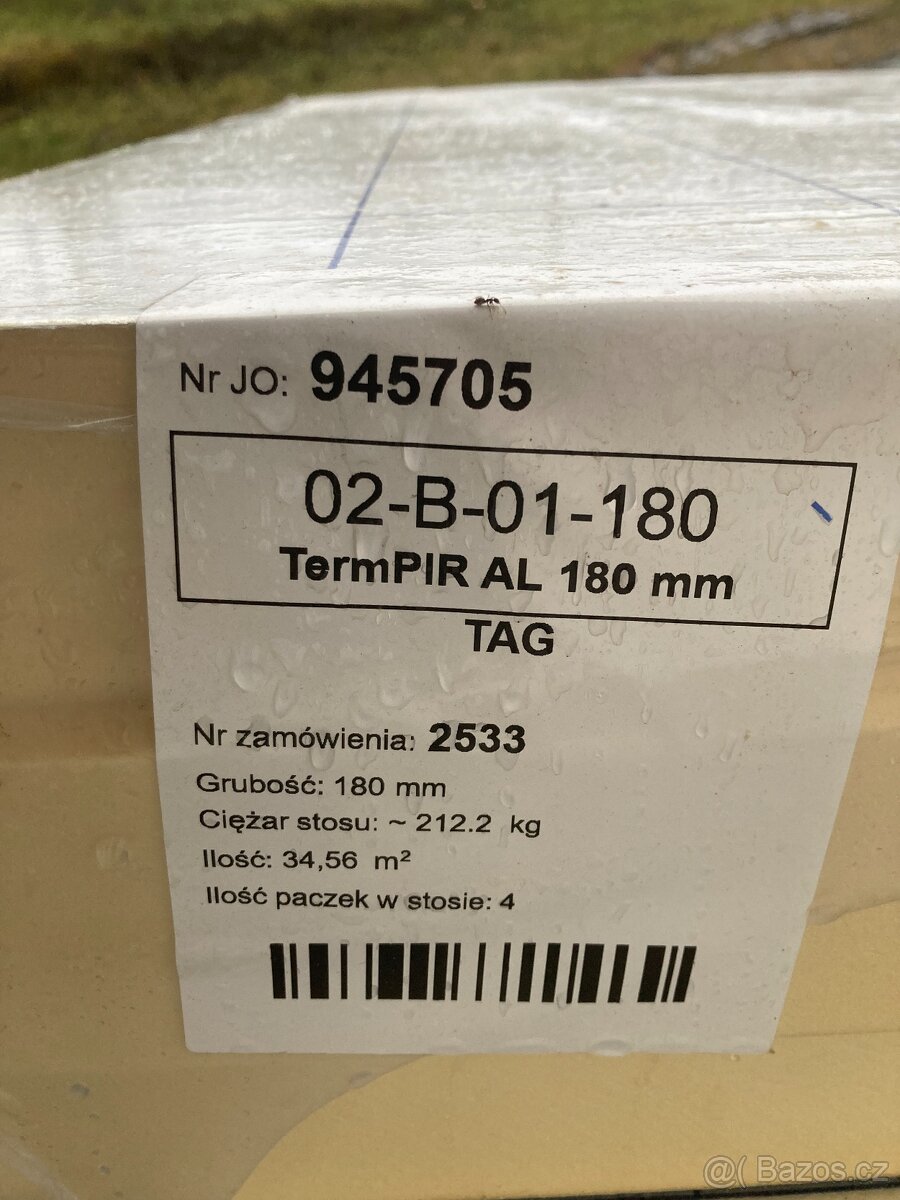 termPIR AL PIR desky tepelná izolace 2400x1200mmx180mm - 3