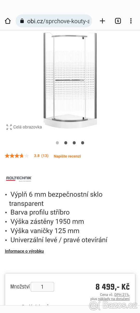 Sprchový kout rohový - 3