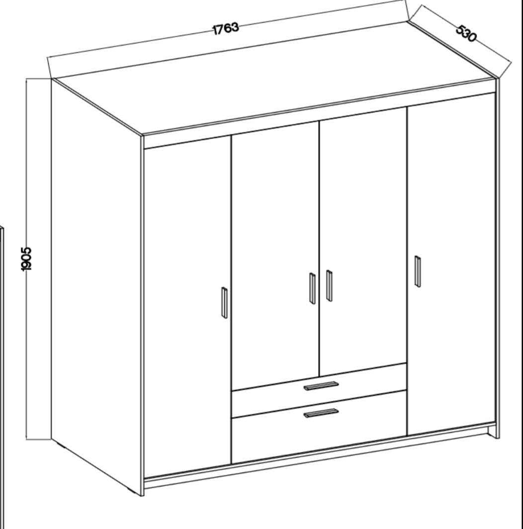 Velká šatní skříň se zrcadlem - 3