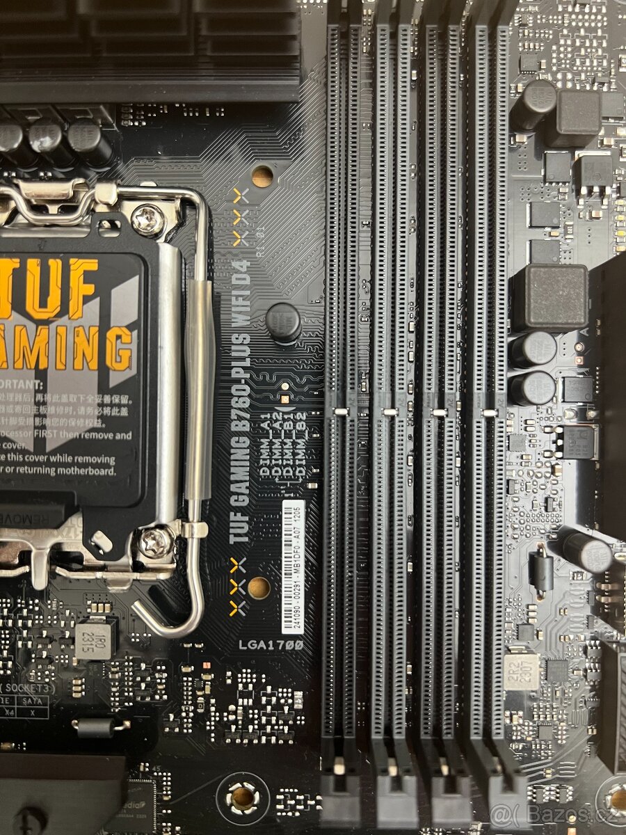 ASUS TUF GAMING B760-PLUS WIFI D4 Socket 1700,Funkční,Záruka - 3