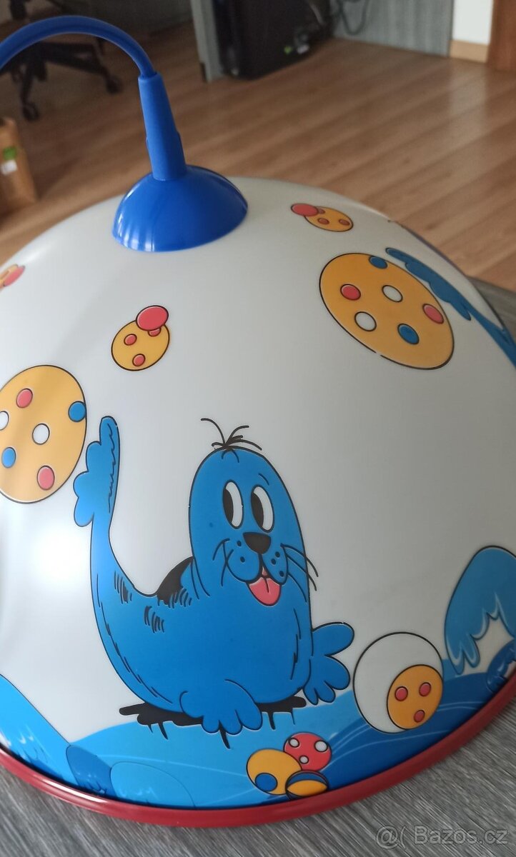 DĚTSKÝ LUSTR - MODRÝ nebo hnědý okraj TULEŇ - 3