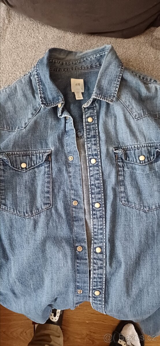 Košile džínová H&M vel.L - 3
