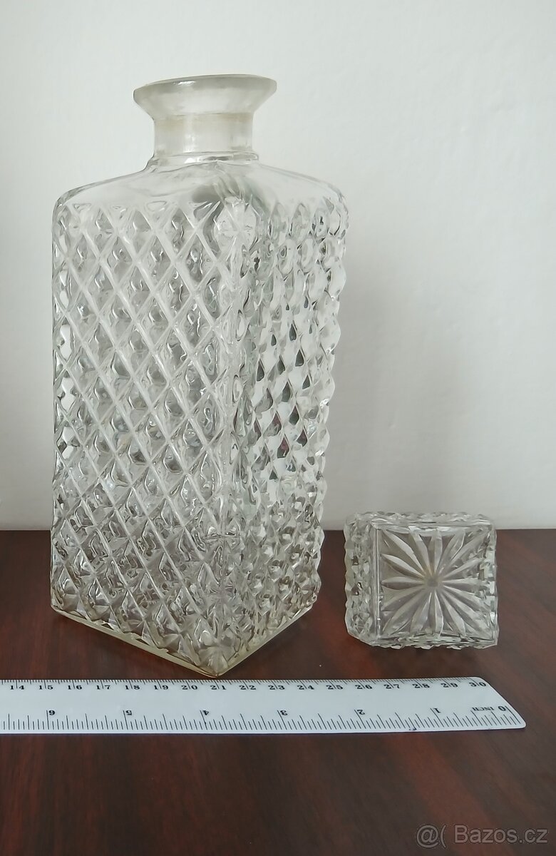 Karafa, křišťál, nová, dekorace - 3