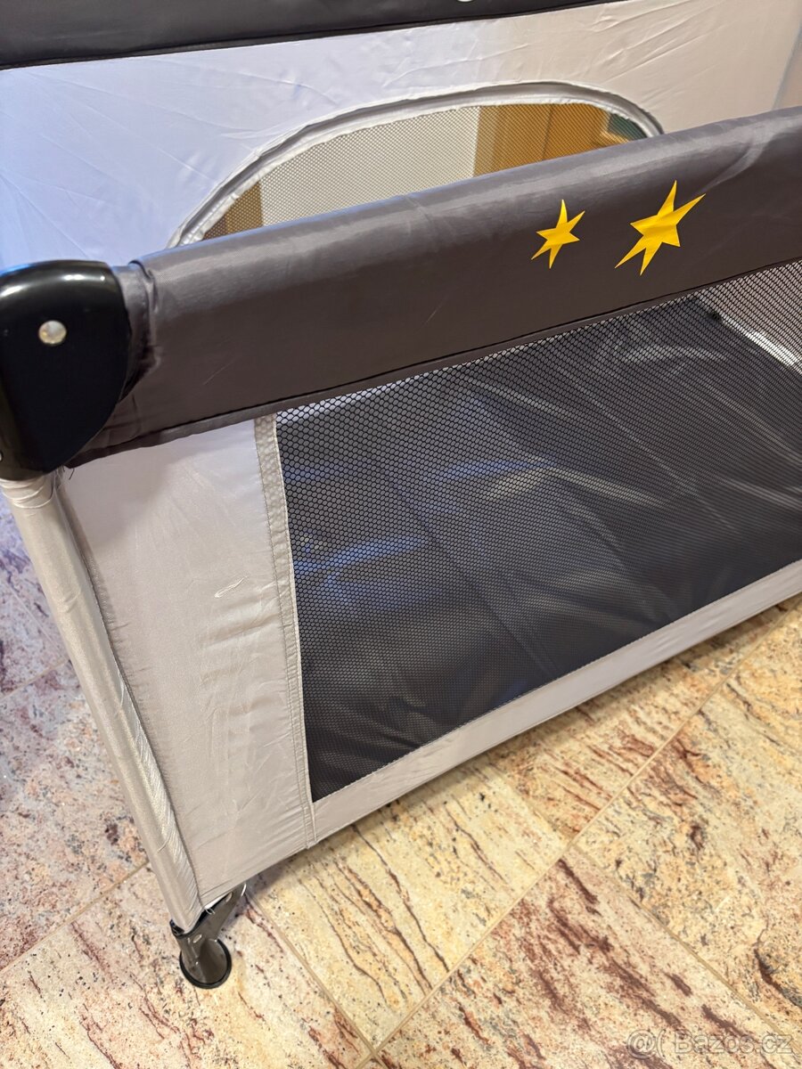 NOVÁ Cestovní postýlka+matrace+zdarma lůžkoviny - 3