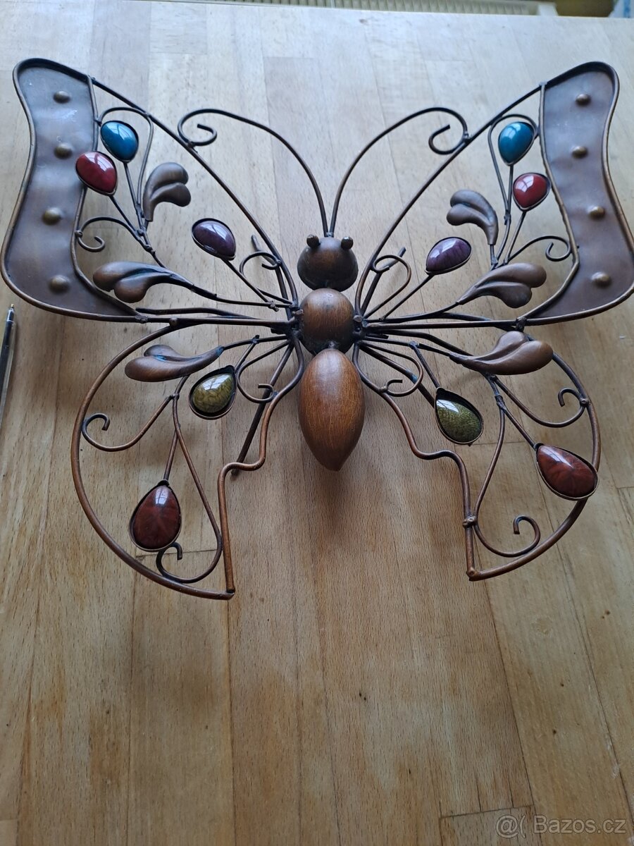 Motýl. Kovová dekorace na zeď. - 3