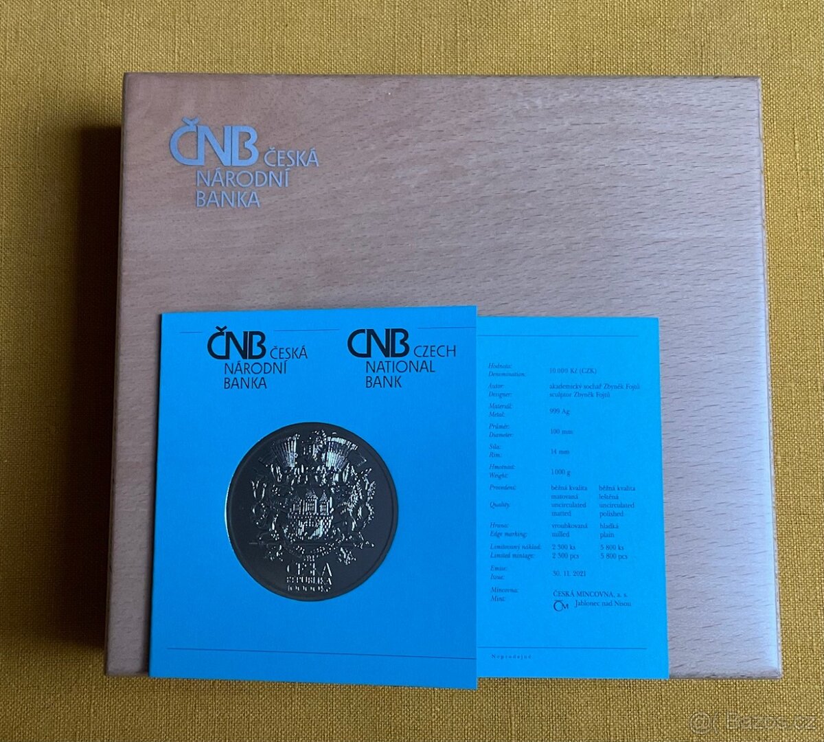 Mince ČNB 10000 kč 2022.Založení Velké Prahy PROOF - 3