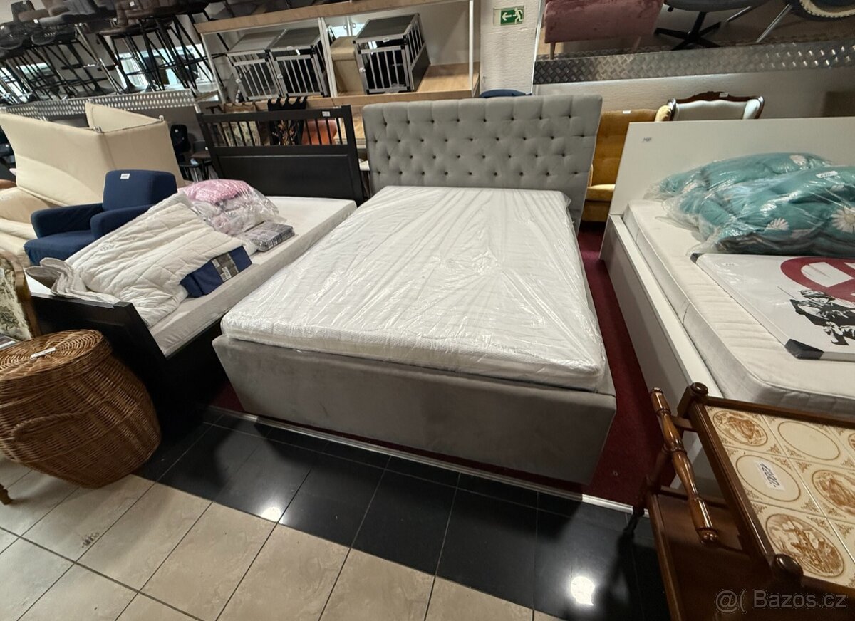 Postel 140x200 KOMPLET vč. matrace NOVÁ 2. jakost - 3