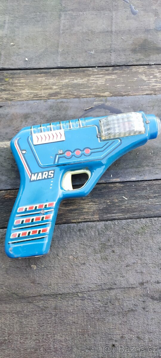 Retro hračka astronautická pistole Mars - 3