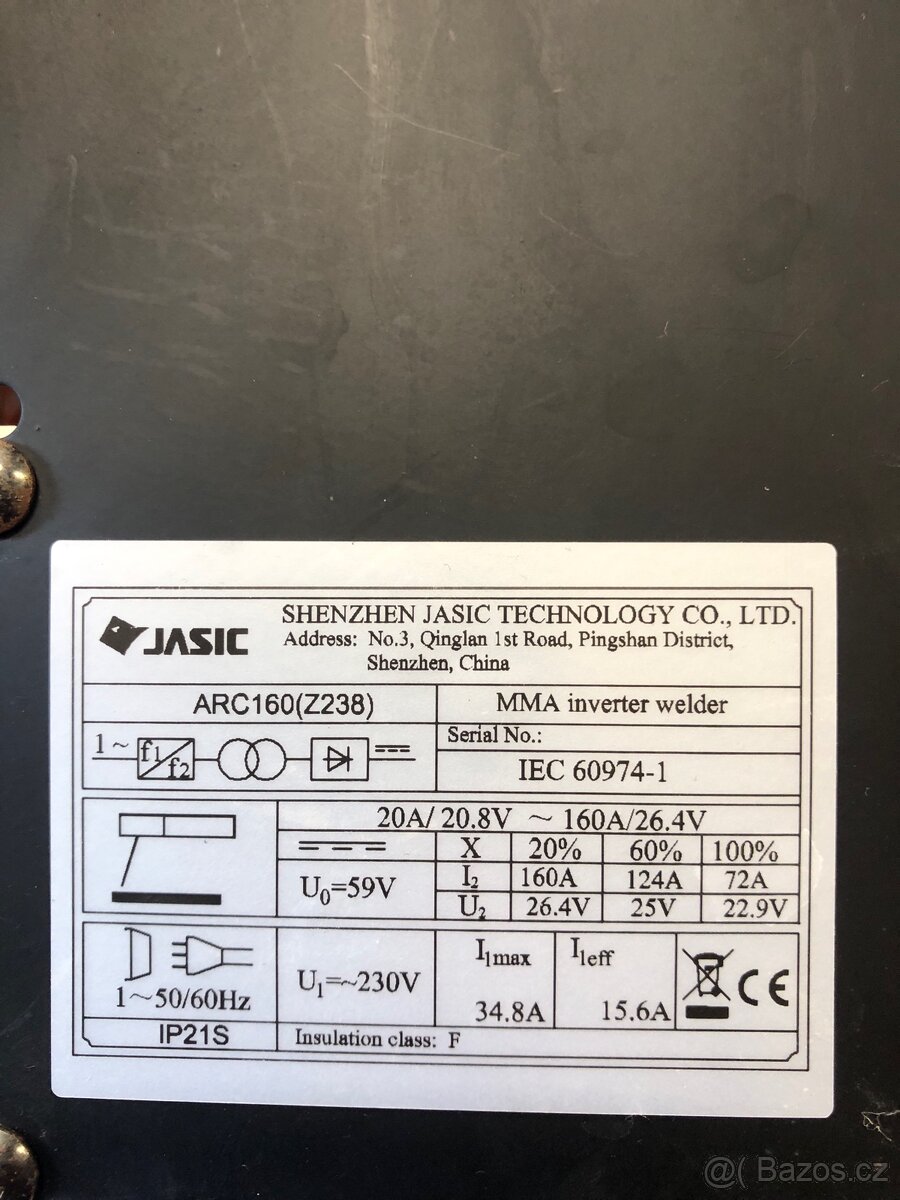 Svářecí invertor Jasic ARC160 - 3