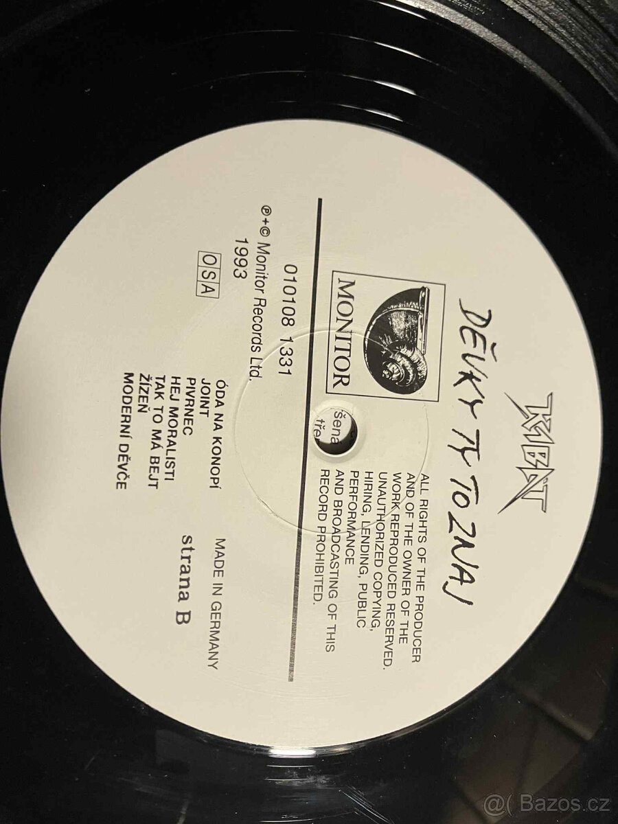 LP Kabát - Děvky ty to znaj - původní press 1993 - 3