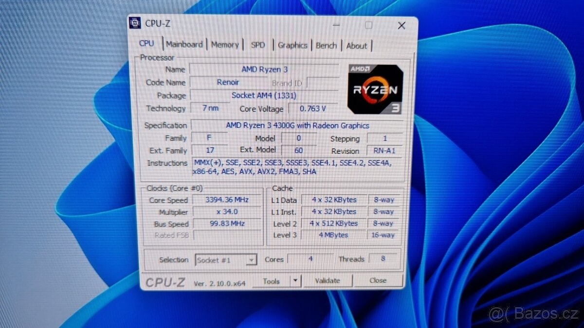 ❰ Nový CPU | AMD Ryzen 3 4300g Tray APU, AM4 + chladič ❱ - 3