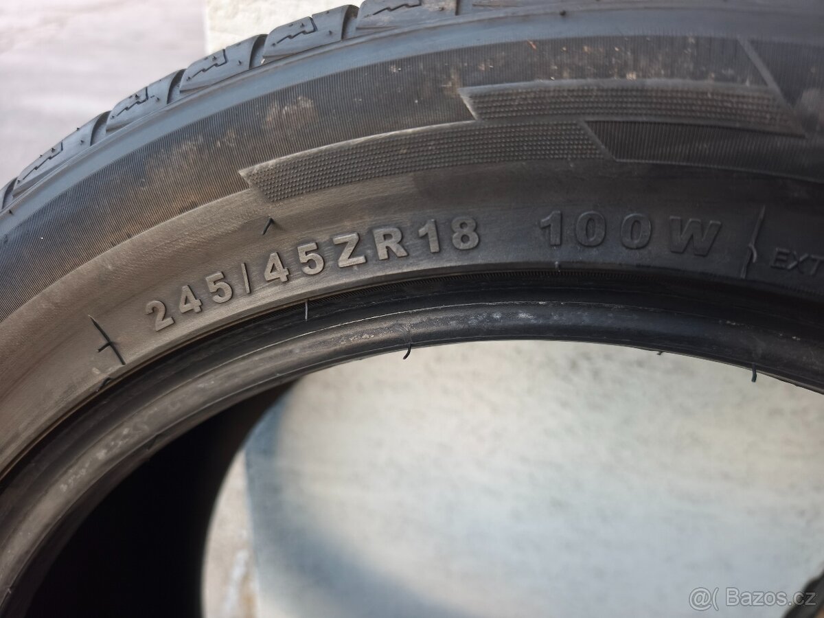 245/45 r18 letní pneumatiky 7mm - 3