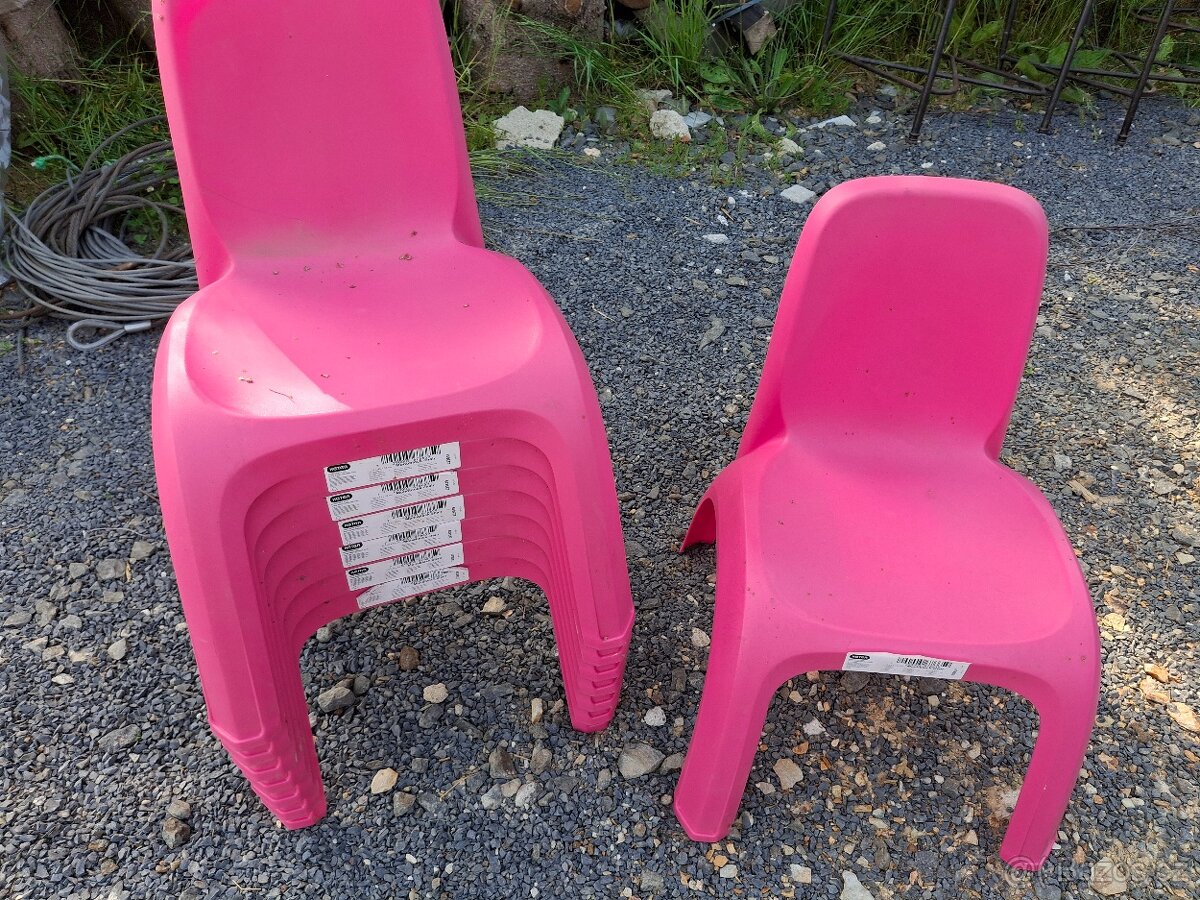 Detska zidlicka Keter PVC ruzova - 3