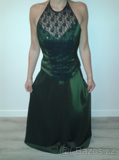Zelené společenské šaty - 3