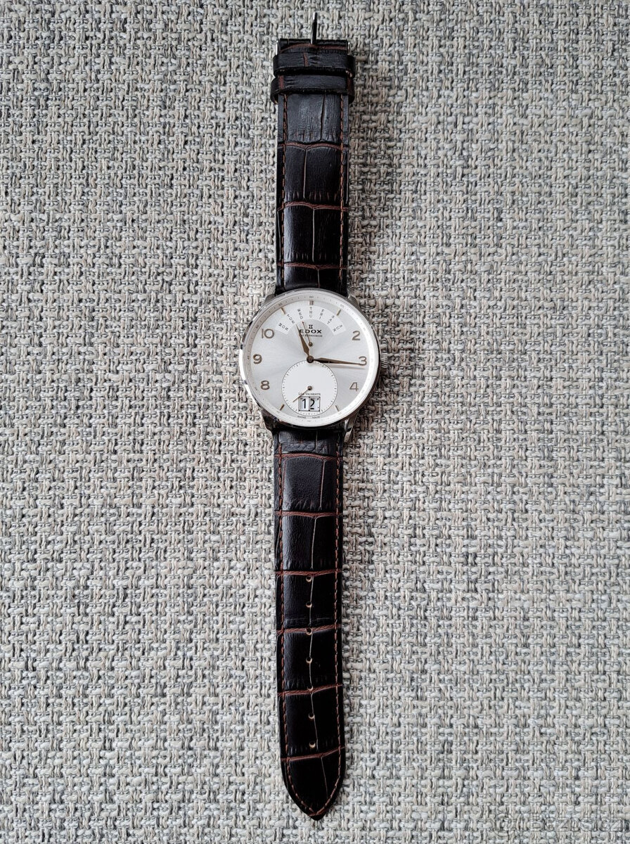 Edox Les Vauberts Day Retrograde Model: 34005-3A-ABN - 3