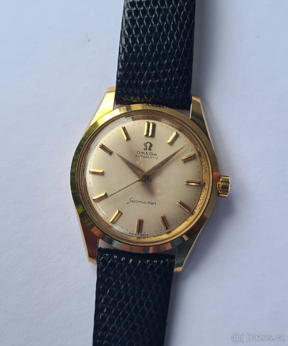 Zlaté náramkové hodinky Omega Seamaster Automatic 18K - 3