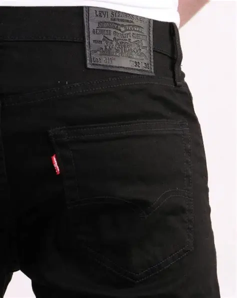 LEVIS PÁNSKÉ STREČOVÉ SLIM JEANS BLACK W34 L 30- L - 3