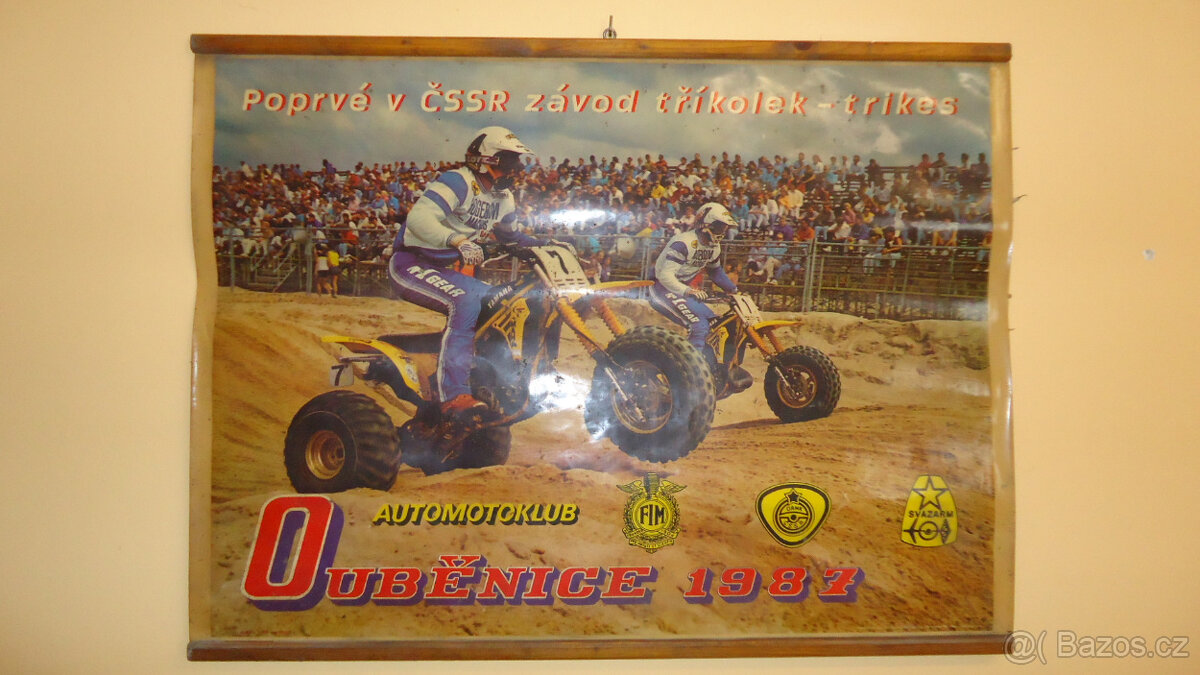 Plakát Autmotoklub Ouběnice 1987 - závod tříkolek - 3