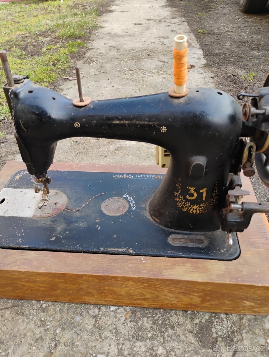 Šicí starší stroj, telefon fax záznamník, - 3