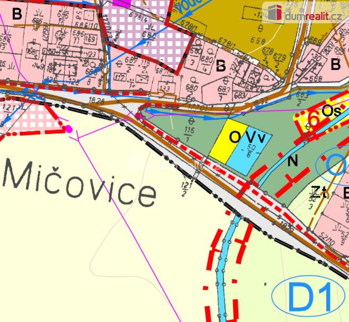 K prodeji, stavební pozemek o výměře 964 m2, Mičovice, okr. - 3