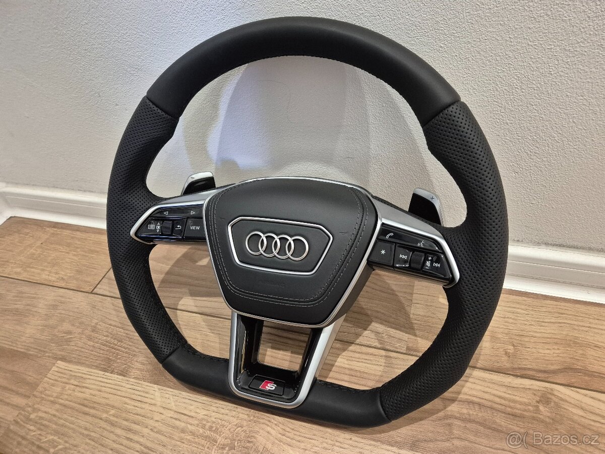 KOZENY VOLANT AUDI ZREZANY S PADLAMI A AIRBAGOM - 3
