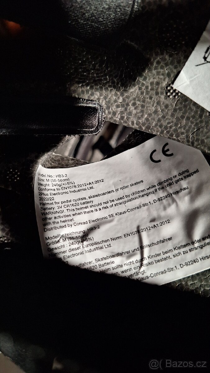 Cyklistická helma vel. M se světlem - 3