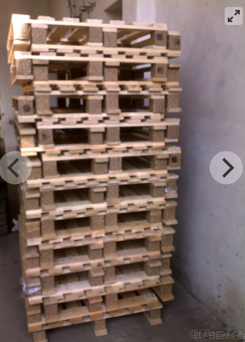 palety 120x80 cm jako nové světlé dřevo, bez poškození. - 3