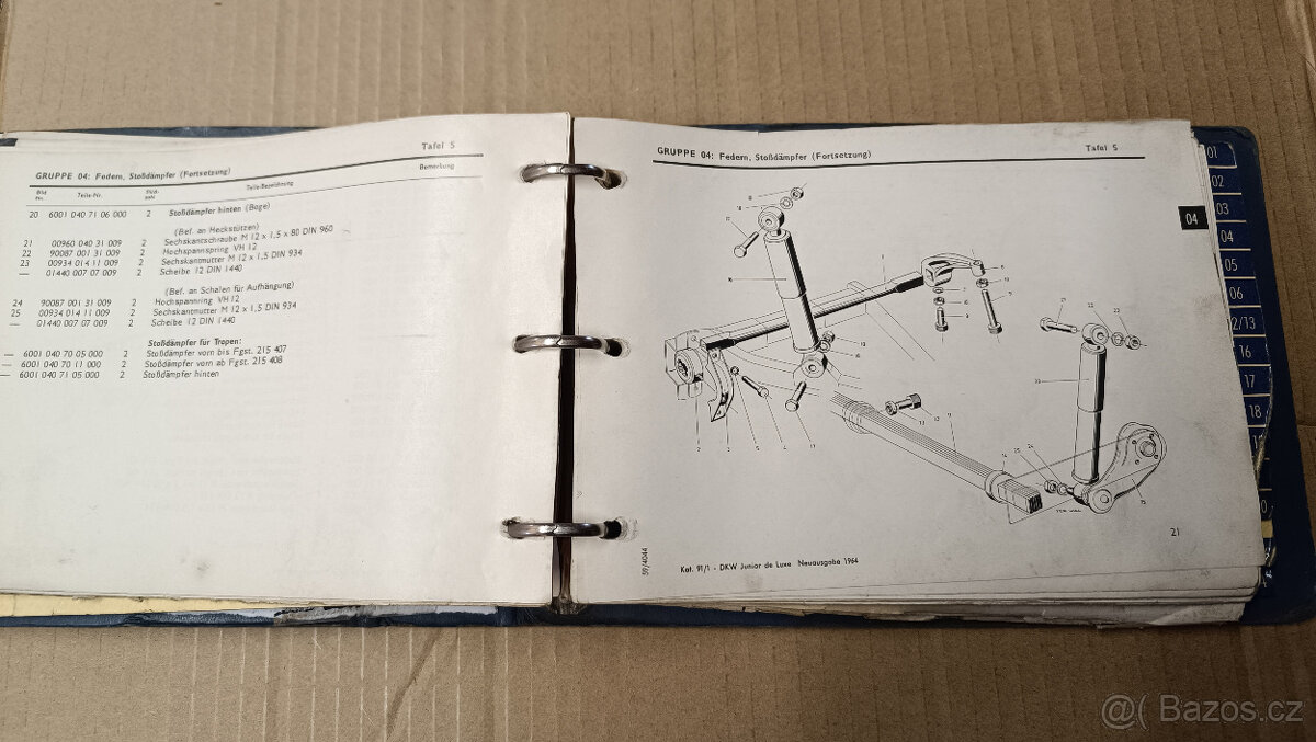 DKW Junior de luxe - 2 x katalog dílů originál - 3