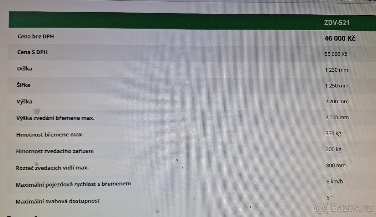 paletizační vidle Šálek - 3