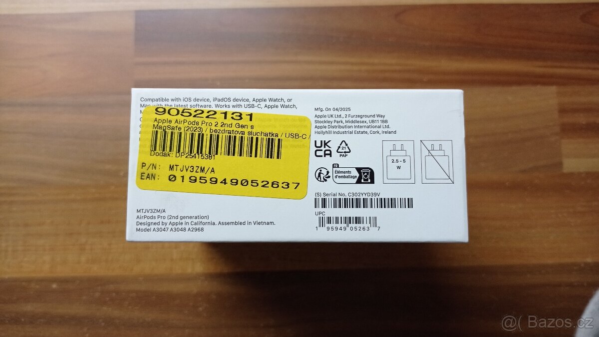 APPLE AIRPODS PRO 2 ( MTJV3ZW/A) nová nerozbalená - 3