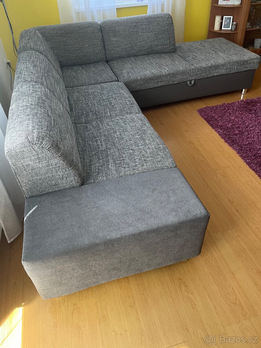 Šedý rohový gauč - 3