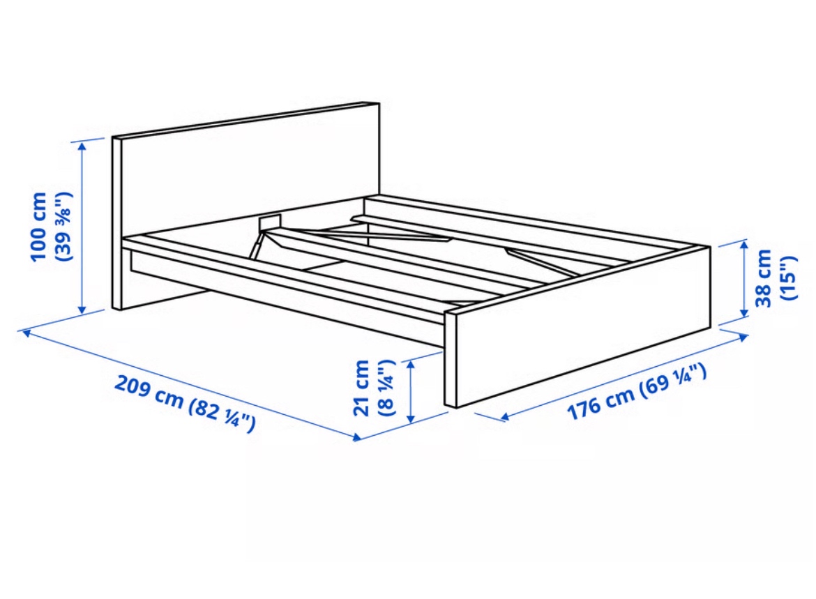Postel s roštem Ikea - 3