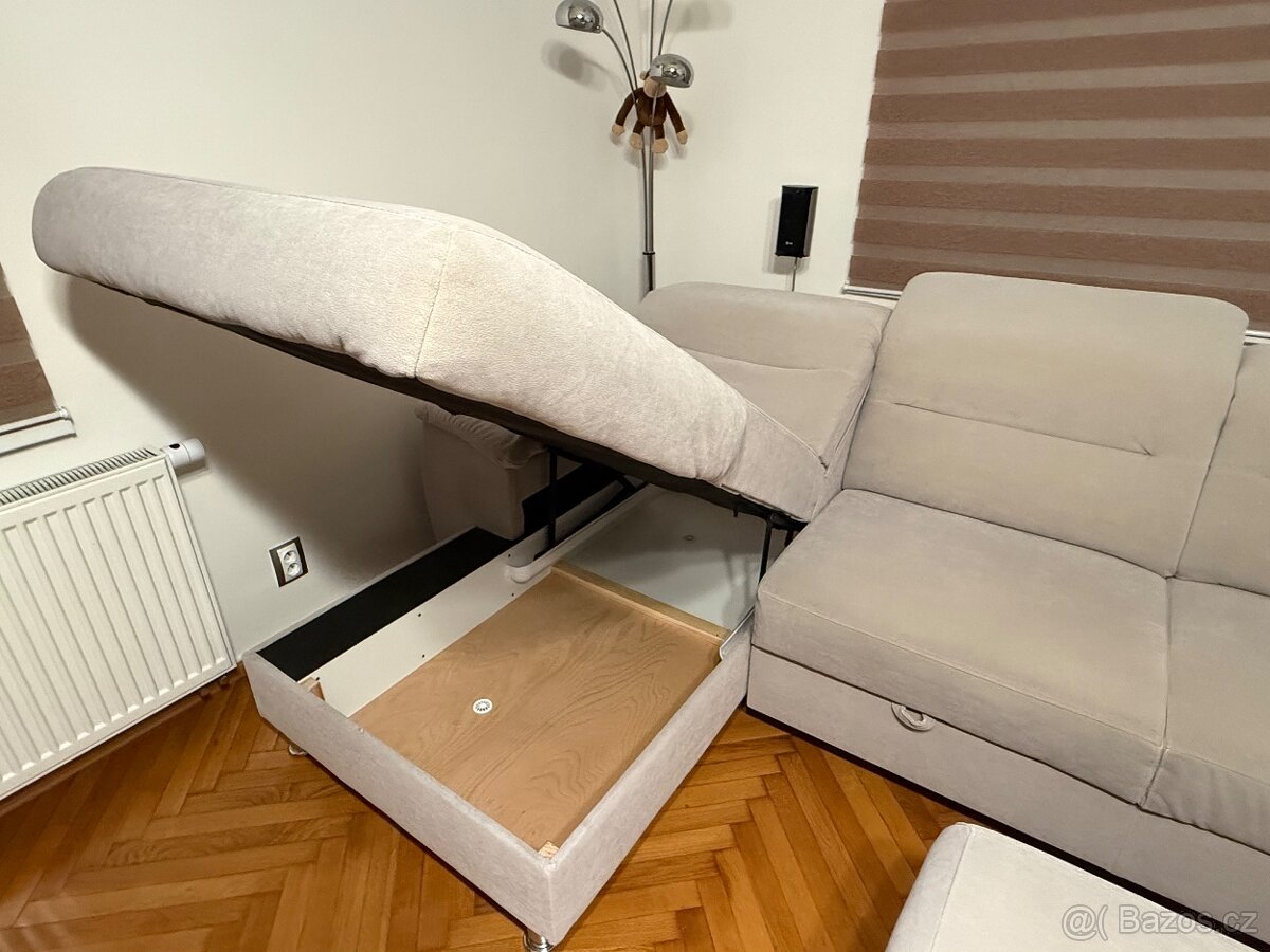 Sedací souprava rohová - levá + taburet - 3