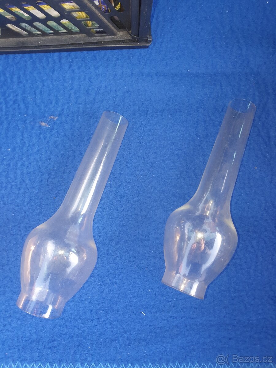 Skleněný cilindr, stínidlo k lampě, petrolejce - 3