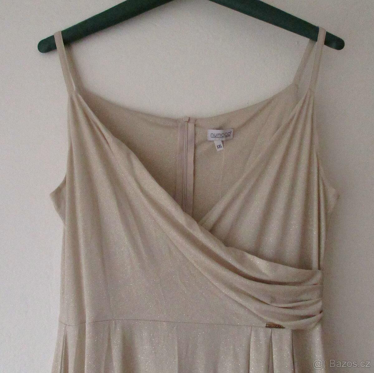 Dlouhé slavnostní šaty béžové Numoco XXL 44 - 3